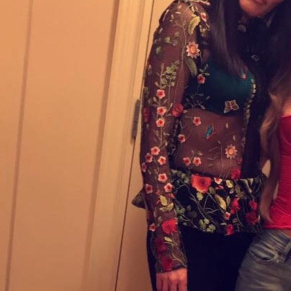 ASOS premium embroidered mesh blouse - Picture 8 of 16